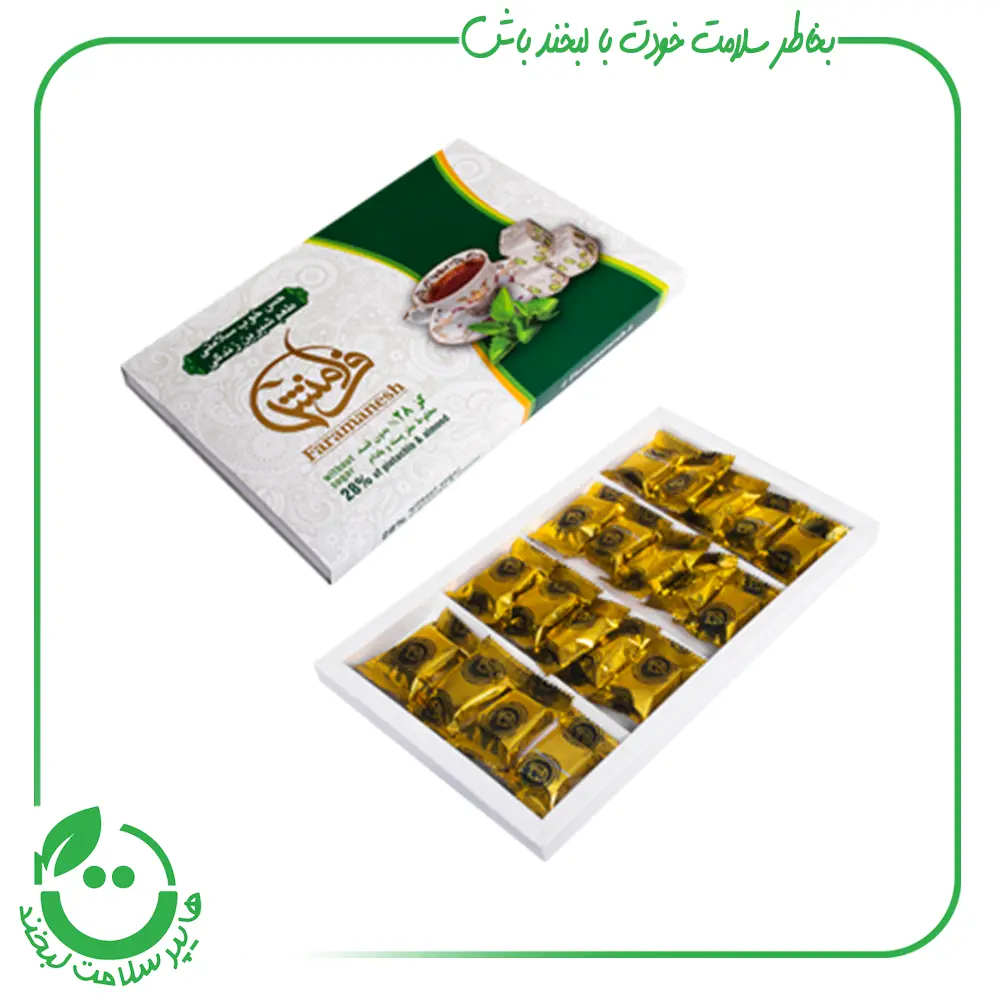 گز 28% پسته بادام فرامنش - 200 گرم