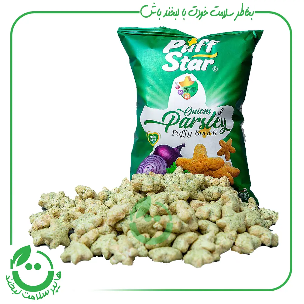 اسنک پیاز جعفری پف استار - 50 گرم