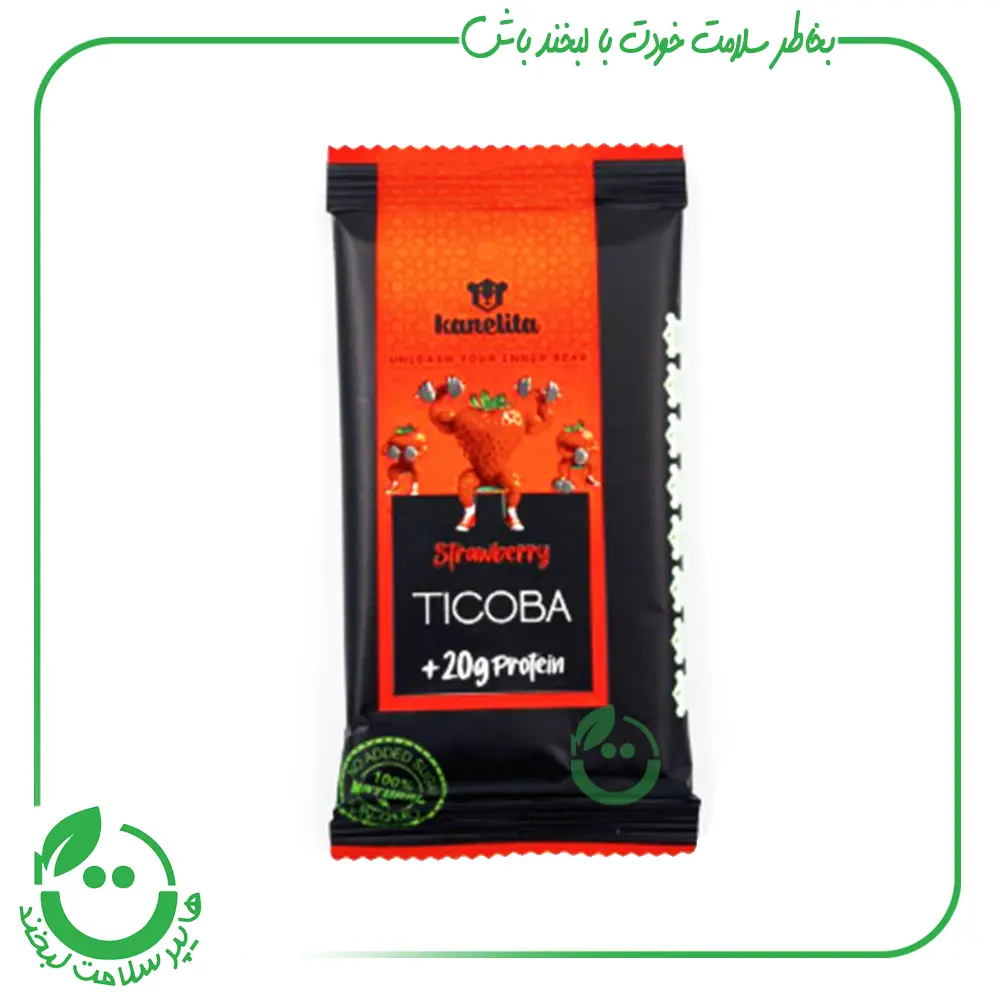 پروتیین بار توت فرنگی تیکوبا - 50 گرم