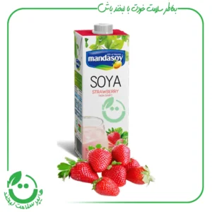 سویا شیر توت فرنگی مانداسوی - 1 لیتر