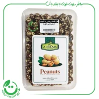 نقل بادام زمینی با تخم کتان و کنجد زیدار