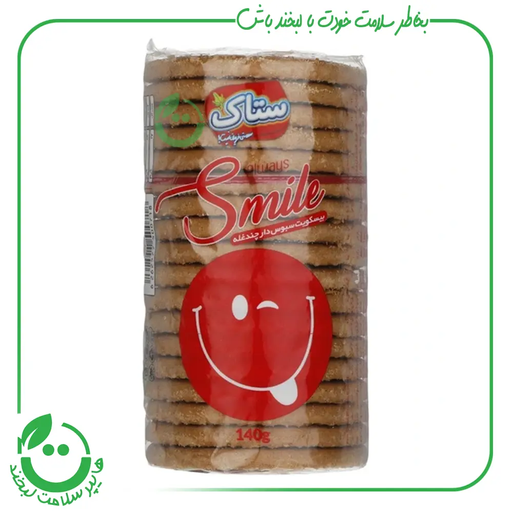 بیسکویت سبوس دار ( چندغله) ستاک - 140 گرم