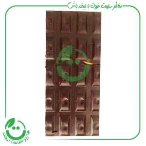 شکلات تخته ای دارک 57% بدون قند پوبدا با مغز بادام ـ 90 گرم