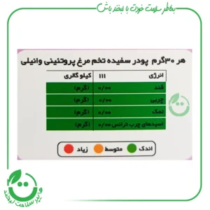پودر سفیده تخم مرغ وانیلی ـ 200 گرم
